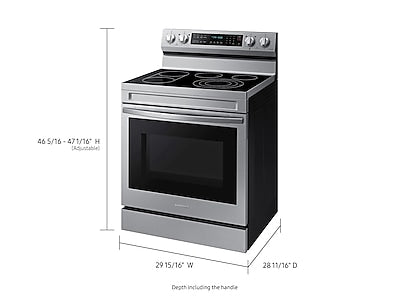 6.3 cu. ft. Smart Freestanding Electric Range with No-Preheat Air Fry, Convection+ & Griddle in Stainless Steel