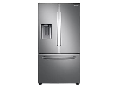27 cu. ft. Large Capacity 3-Door French Door Refrigerator with External Water & Ice Dispenser in Stainless Steel
