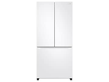 18 cu. ft. Smart Counter Depth 3-Door French Door Refrigerator in White