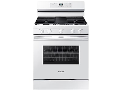 6.0 cu. ft. Smart Freestanding Gas Range with Integrated Griddle in White