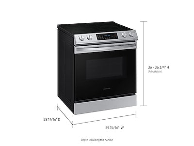 6.3 cu. ft. Smart Slide-in Electric Range with Convection in Stainless Steel