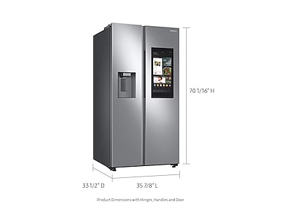 26.7 cu. ft. Large Capacity Side-by-Side Refrigerator with Touch Screen Family Hub™ in Stainless Steel
