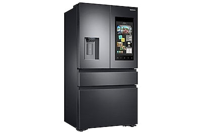 22 cu. ft. Family Hub™ Counter Depth 4-Door French Door Refrigerator in Black Stainless Steel